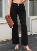 Pantalón de mezclilla holgado y recto para mujer - foto 6