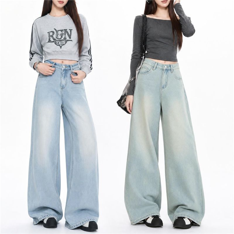 Pantalón de mezclilla holgado y cómodo de pierna ancha - foto 7