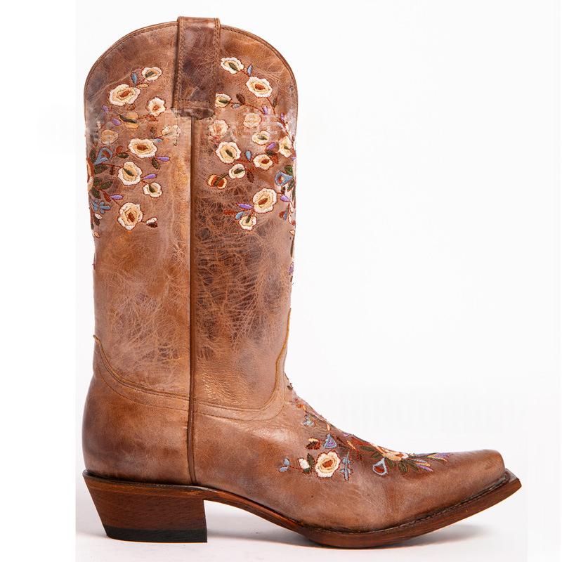 Retro Botas Bordado Western Cowboy Bohemian - foto 4