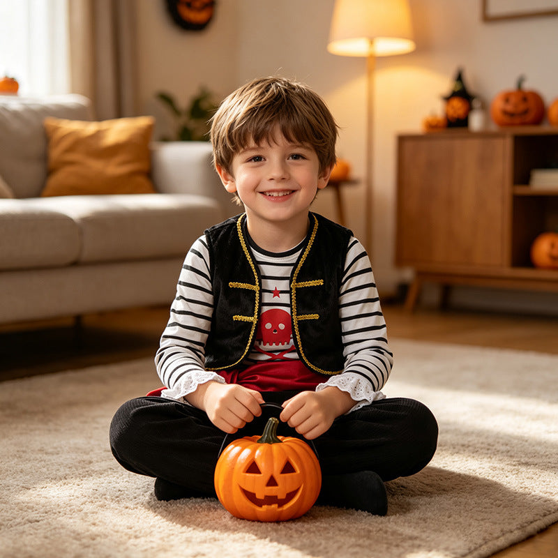 Niño' Pirate Three-Piece Halloween Party Costume - foto 3