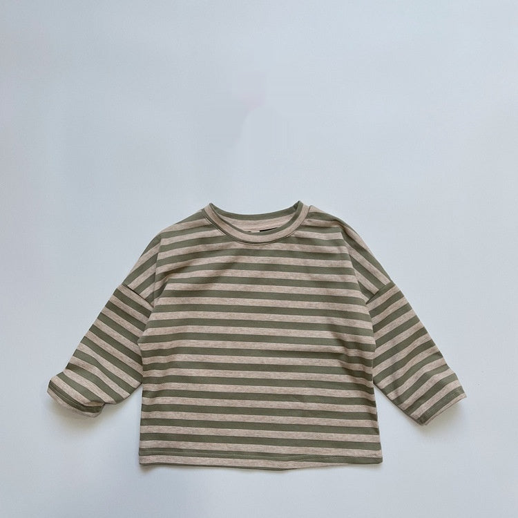 Classic Rayado Pure Algodón Manga Larga Camiseta para Niño - foto 4