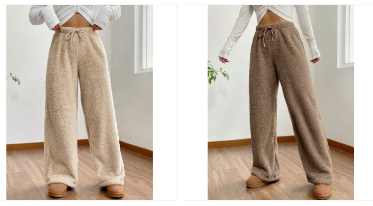 Pantalón polar holgado de mujer - foto 6
