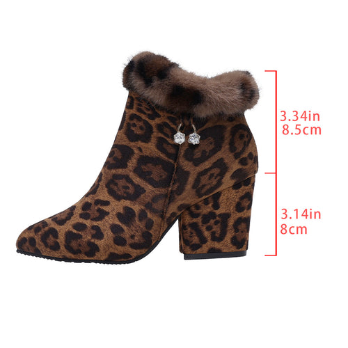 Botines planos de leopardo para mujer - foto 2