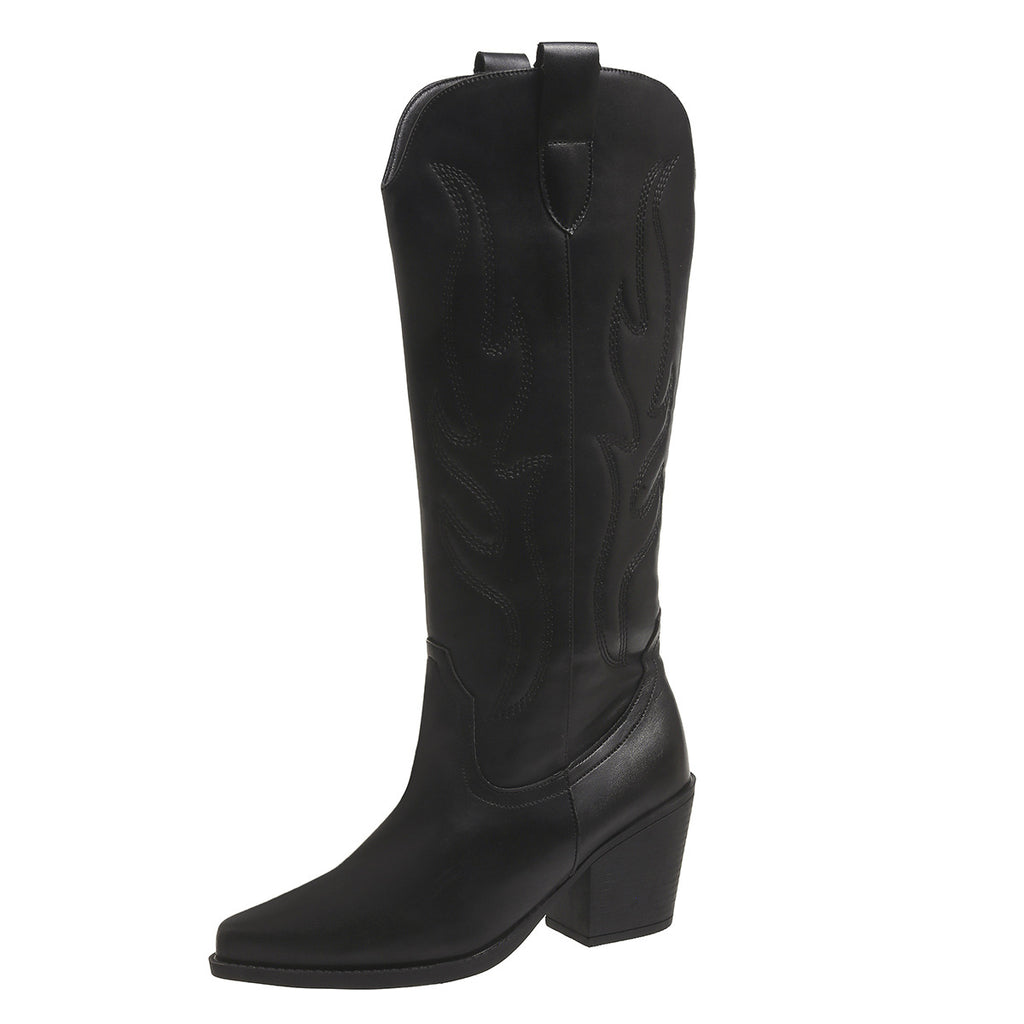 Western Cowboy Retro Wide-calf De Tendencia Botas - foto 3