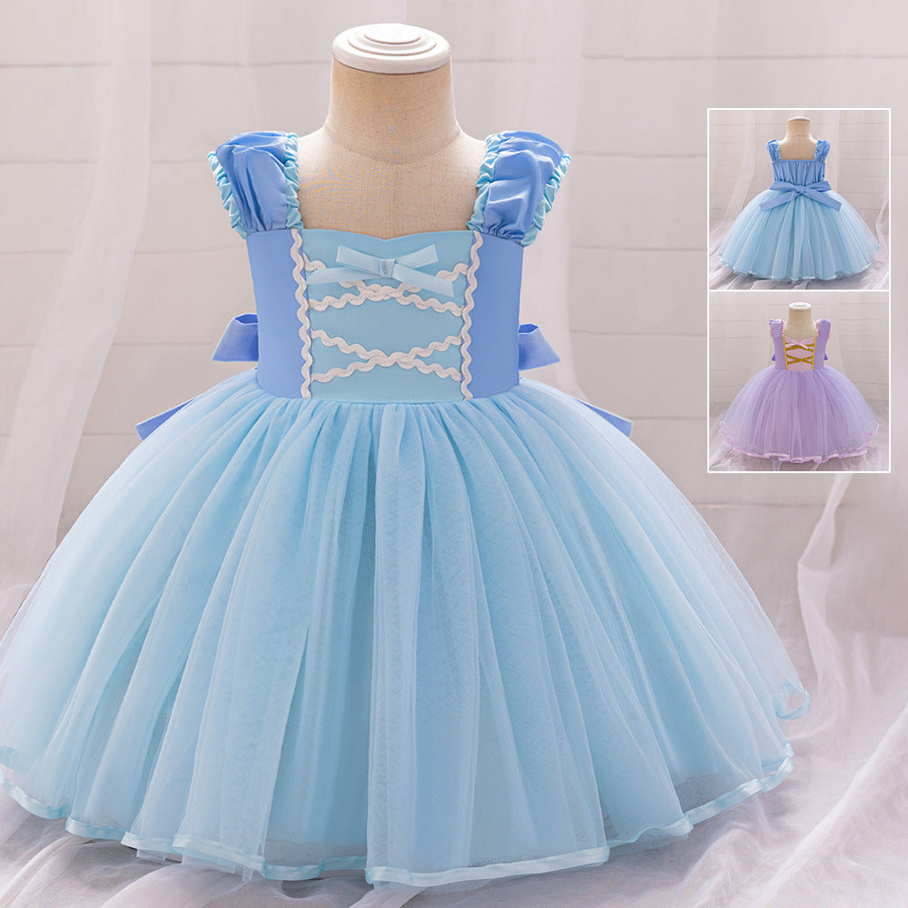 Lindo Fluffy Princesa Vestido con Ins Estilo