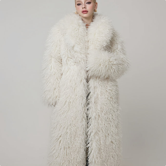 Mujer Mid-length Abrigo Traje-collar Overcoat Extra-thick - foto 6