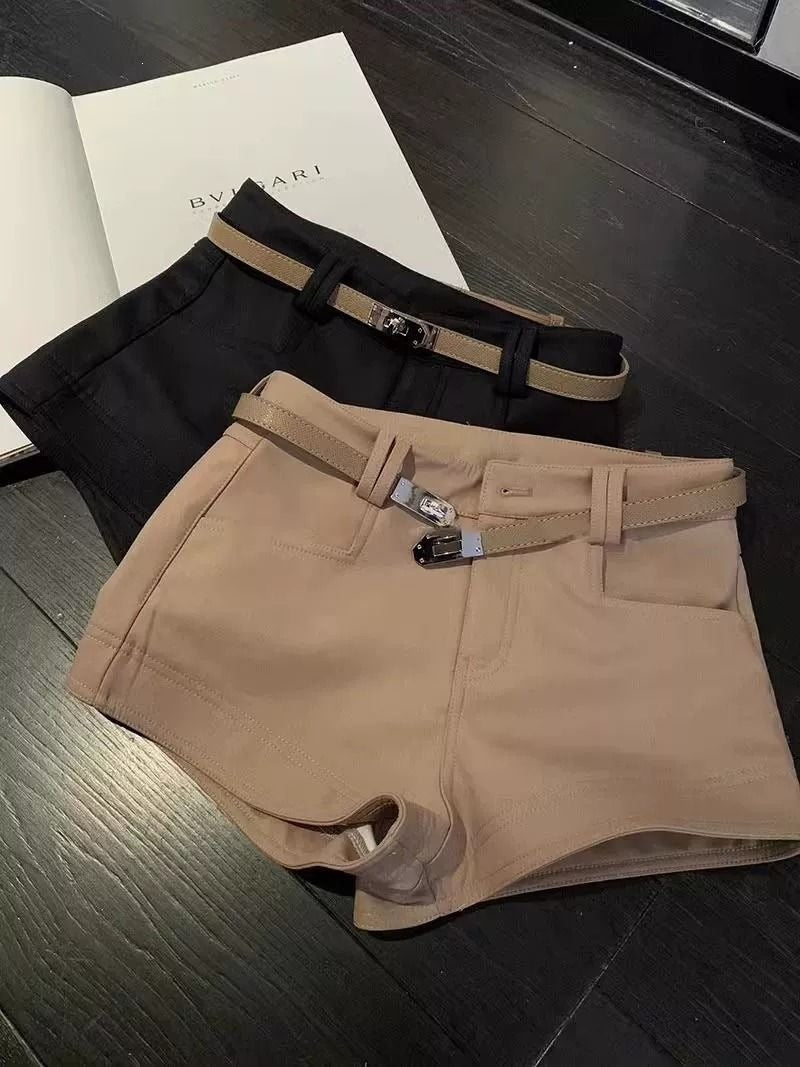 Entallado Straight-leg Pantalón Shorts Hot Pantalón para Mujer