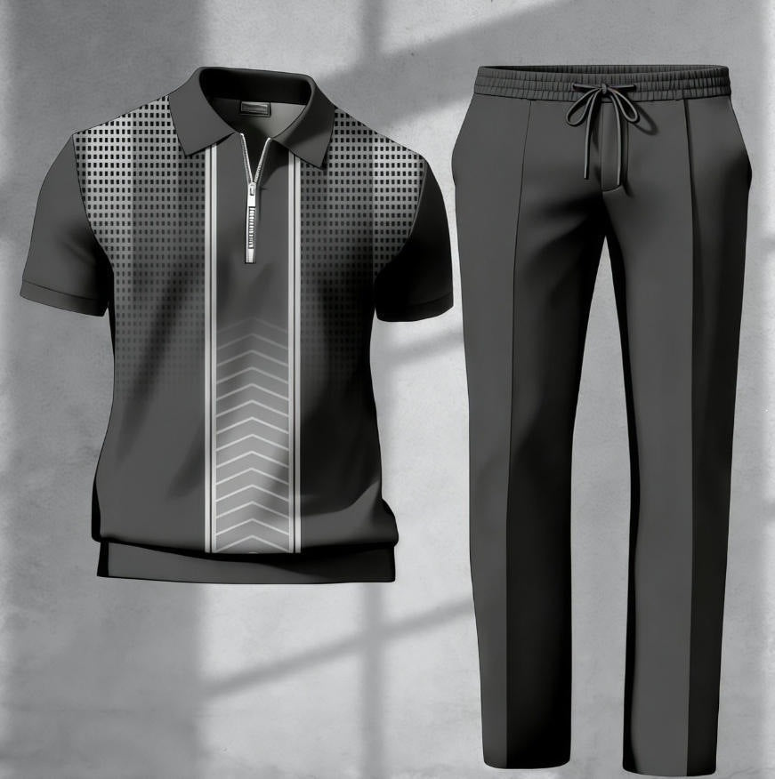 Conjunto de polera manga corta y pantalón para hombre estampado 3D - foto 4