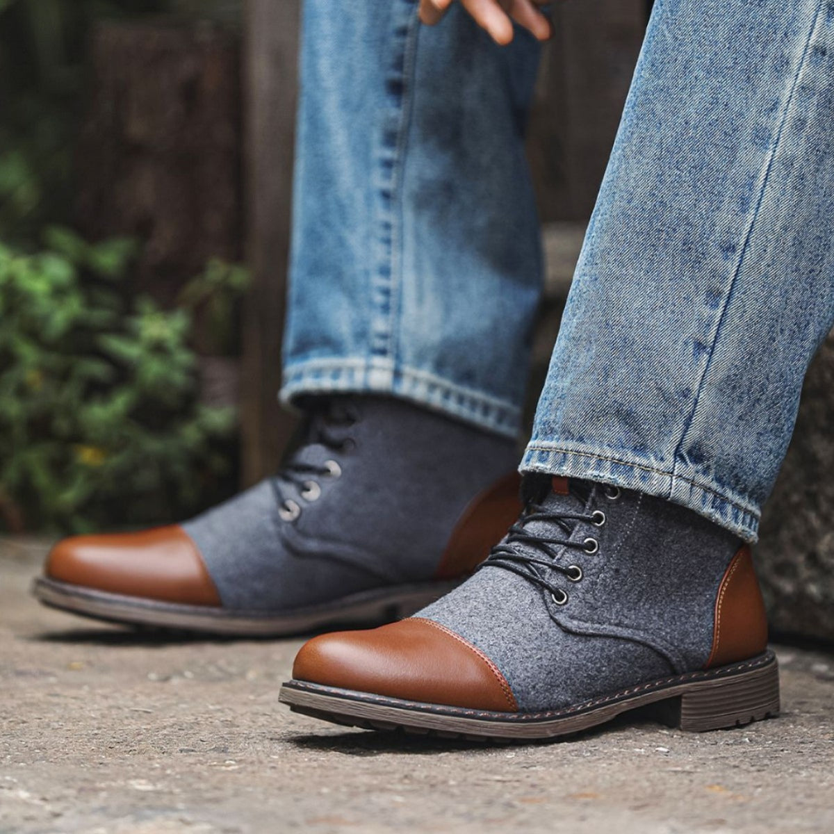 Retro Tobillo Con Cordones Western Botas Zippered Bag Packaging - foto 5
