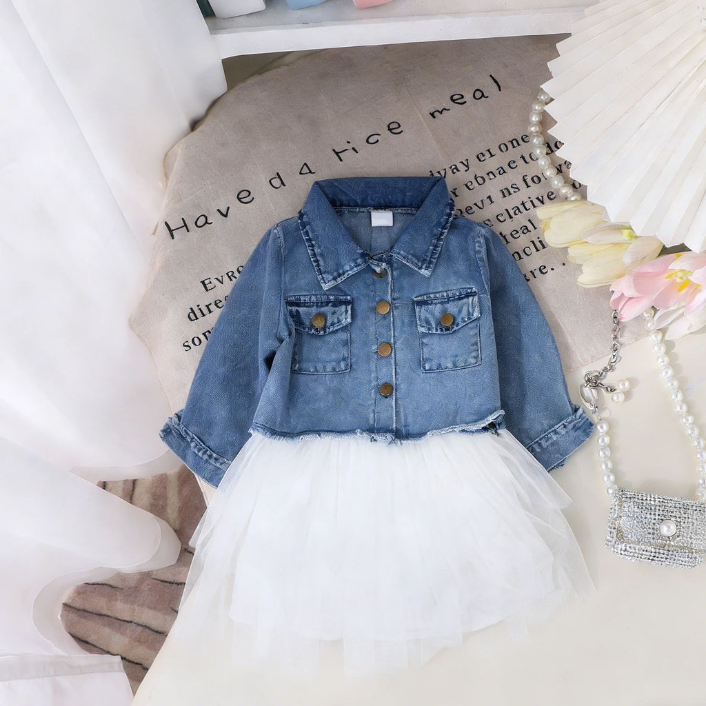 Malla Bubble Falda Niños's De Tendencia Abrigo Princesa Vestido - foto 5