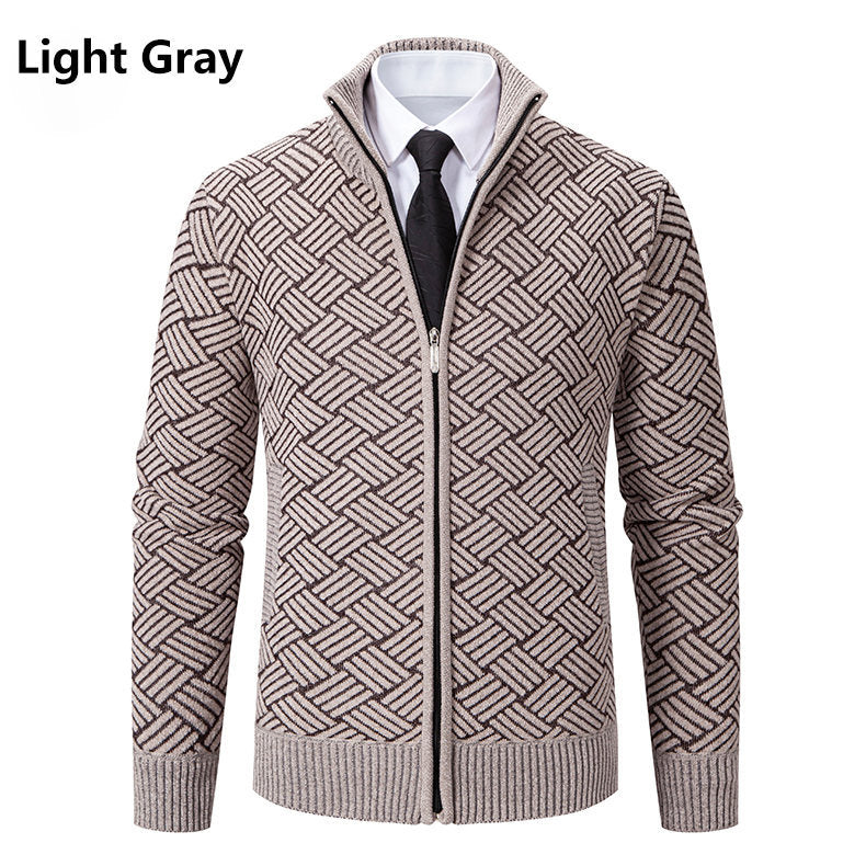 Hombre Casual Cuello Alto Tejido Cárdigan Chaqueta - foto 5