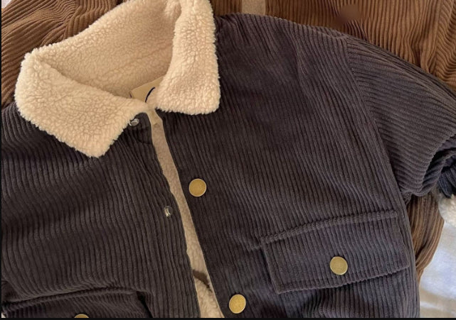 Chaqueta de cotelé con cuello para niños - foto 7