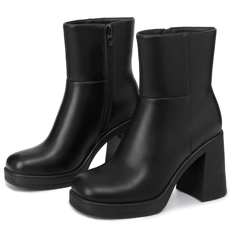 Botines de mujer con taco ancho y suela gruesa - foto 3