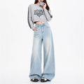 Pantalón de mezclilla holgado y cómodo de pierna ancha - foto 3