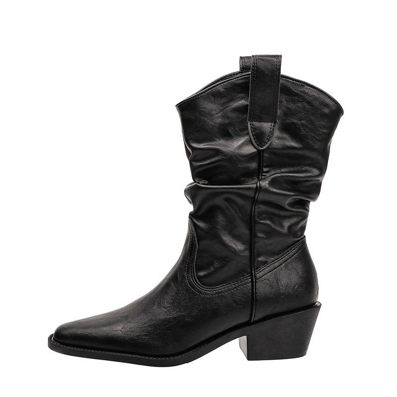 Botas media caña negras retro - foto 3