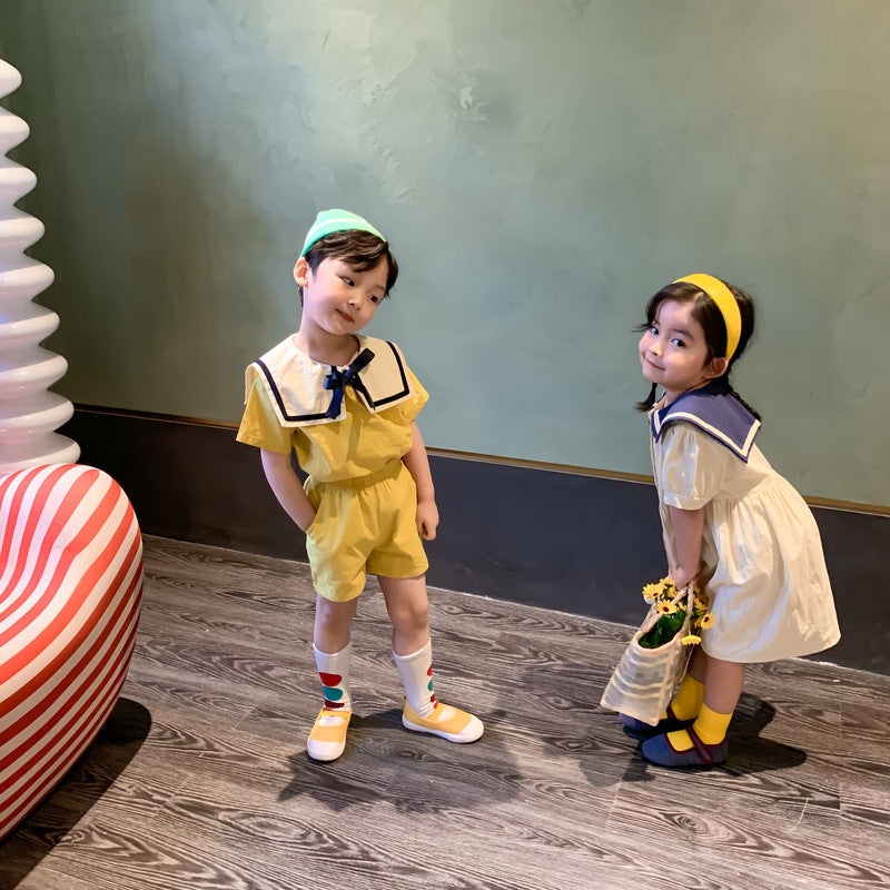 Niño' Coreano-Estilo Preppy Top y Shorts Conjunto - foto 7