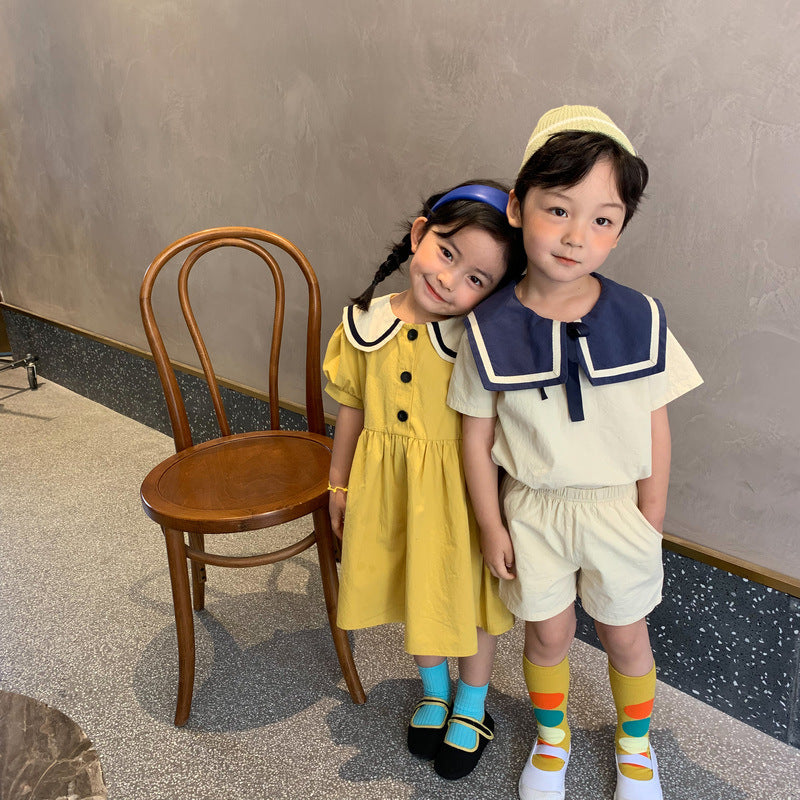Niño' Coreano-Estilo Preppy Top y Shorts Conjunto - foto 5