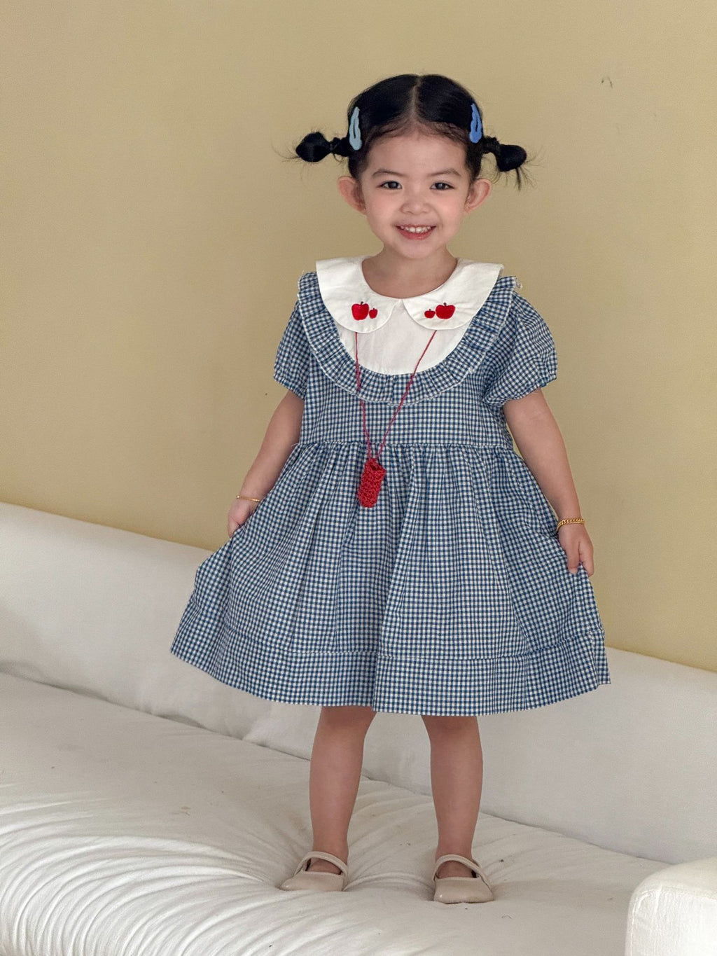 Estilizado Algodón Vestido para Niña Matching Sibling Conjunto - foto 6