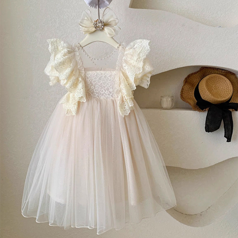 Green Tulle Fairy Vestido De Tendencia Lace Puffy Princesa Falda para Babies - foto 5