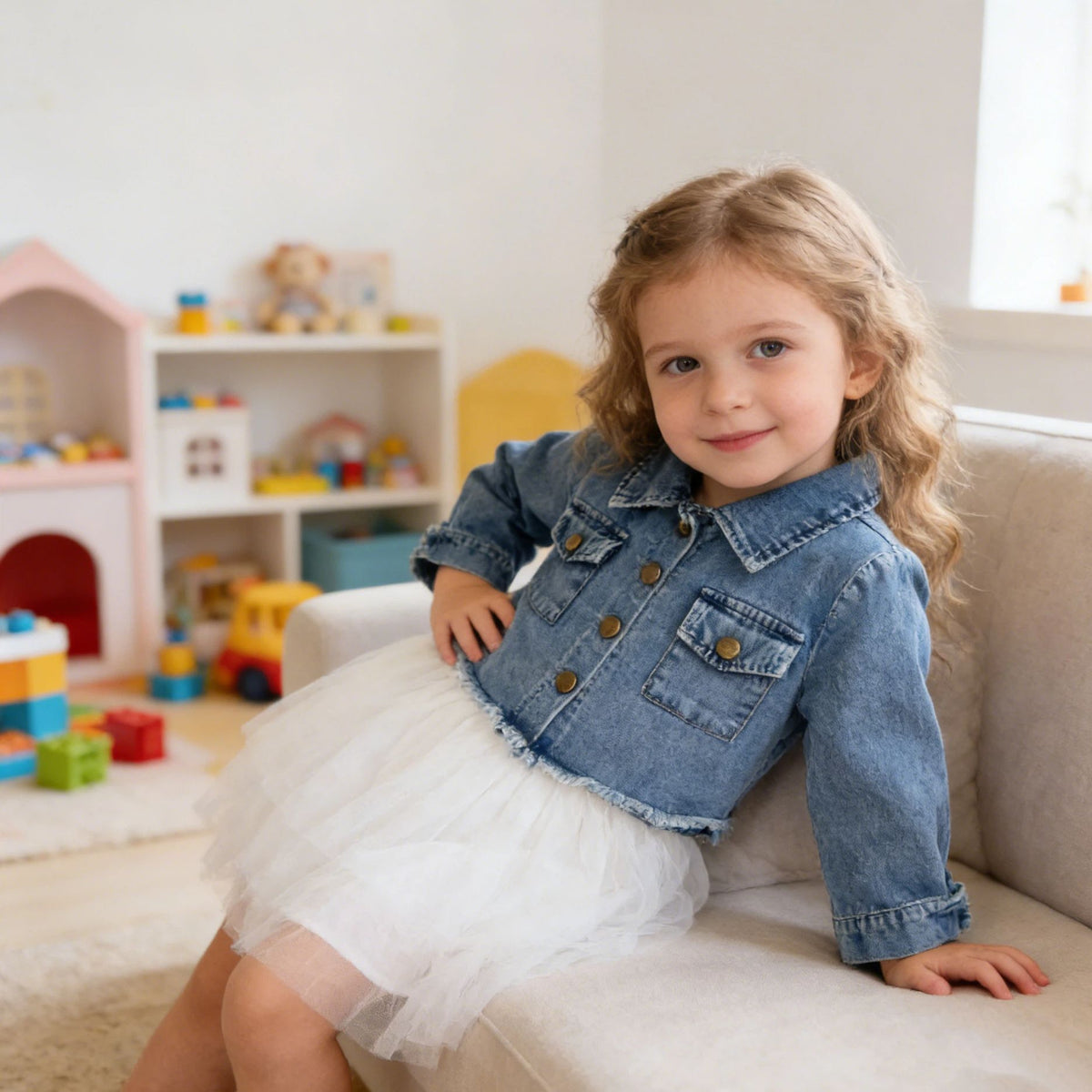 Malla Bubble Falda Niños's De Tendencia Abrigo Princesa Vestido - foto 3