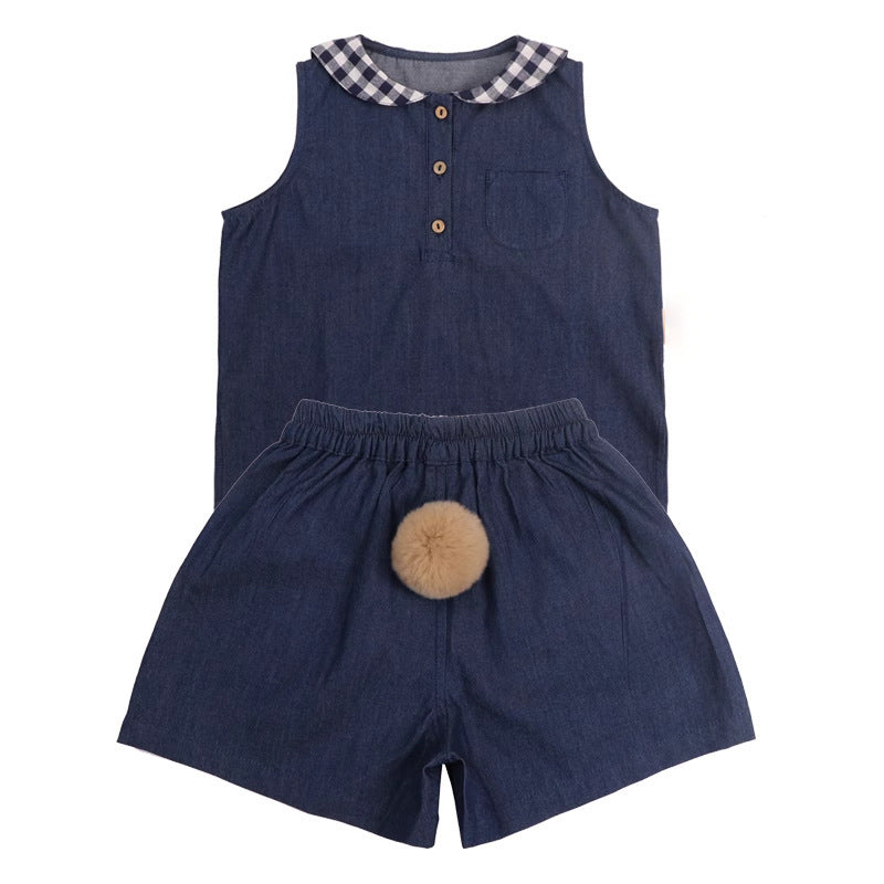 Niña' Sleeveless Top y Shorts Conjunto - foto 5