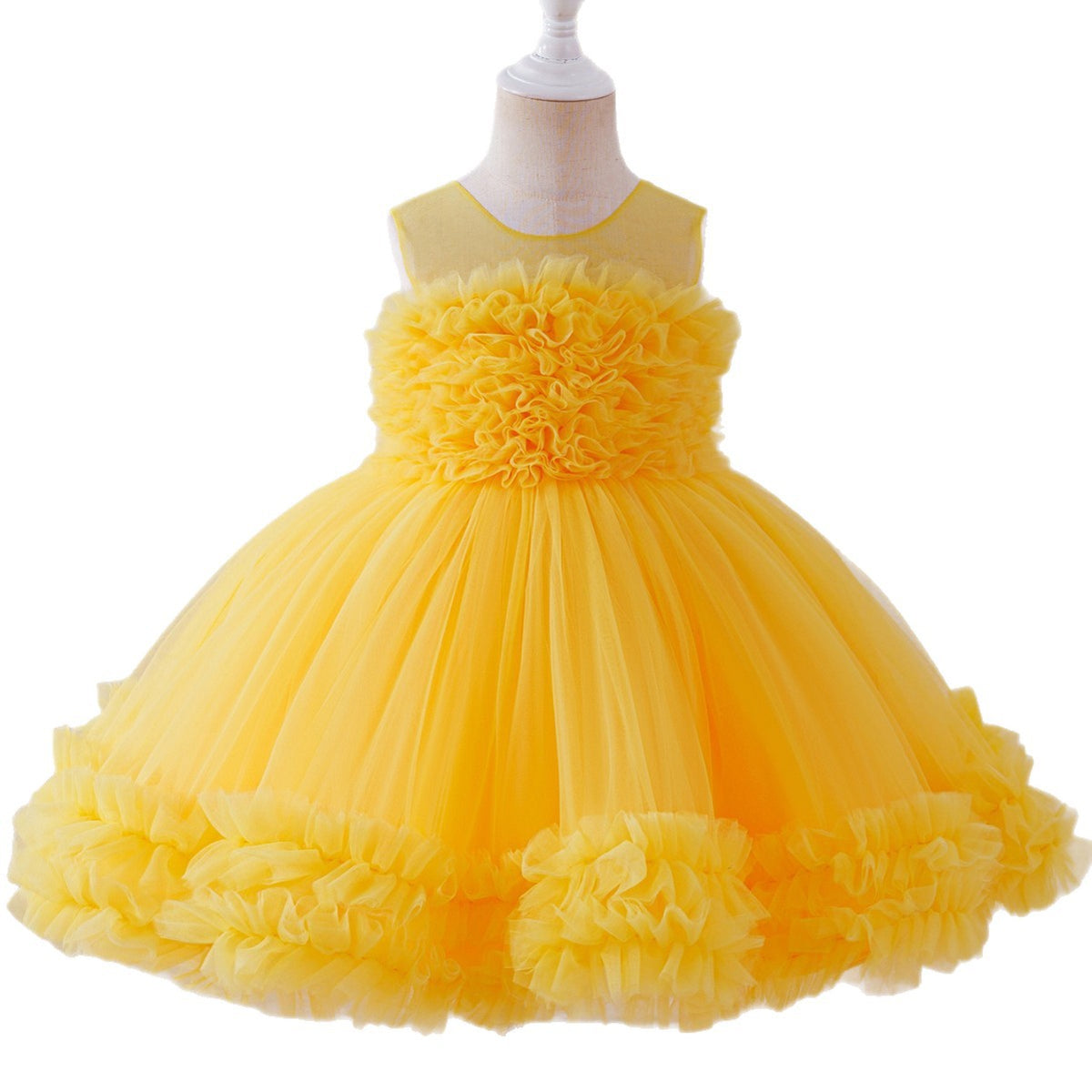 Niña' Formal Vestido, Festive Performance Conjunto, Tulle Puffy Vestido - foto 2