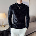 Polera de terciopelo con estrellas y cuello semi alto - foto 5