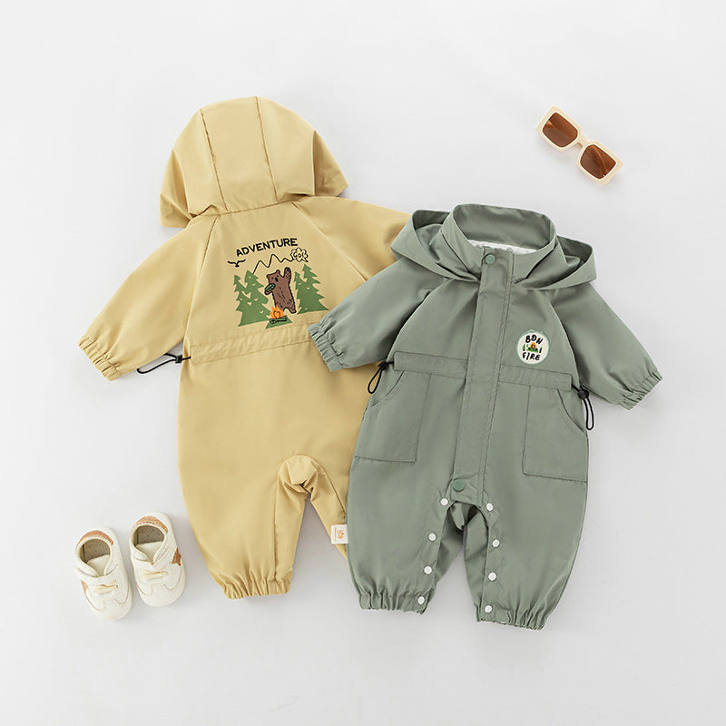 Otoño Ropa de Trabajo-Estilo Cintura-cinched Baby Romper - foto 3