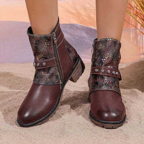 Botas texanas estampadas de mujer
