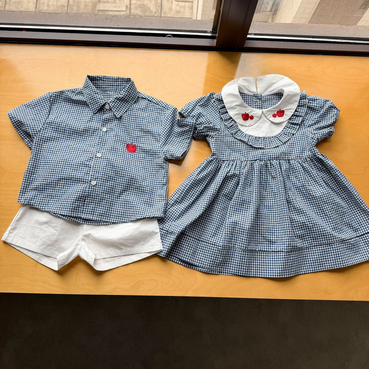 Estilizado Algodón Vestido para Niña Matching Sibling Conjunto - foto 3