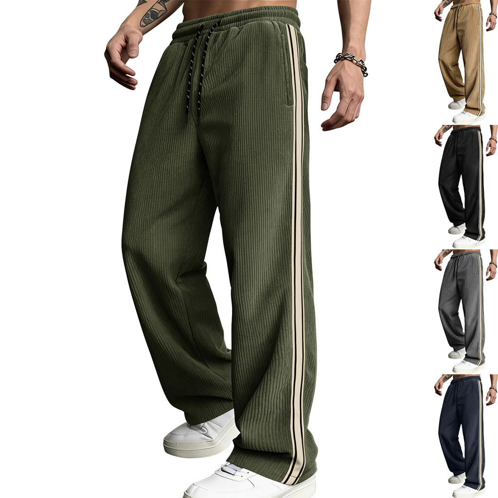 Breathable Drawstring-Cintura Ajuste Relajado Outdoor Casual Straight-leg Trousers