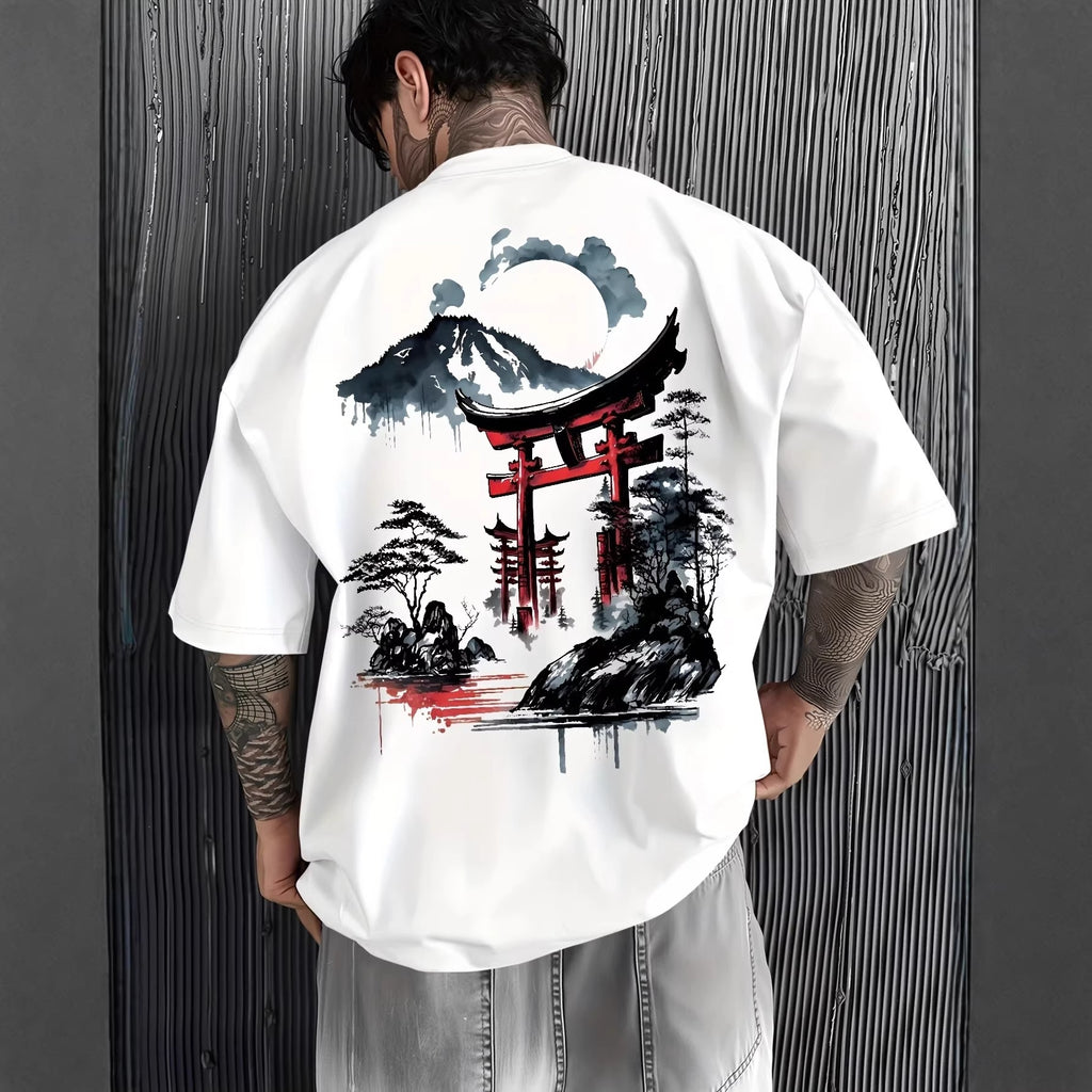 Suelto Algodón Ink Print T Camisa - foto 5