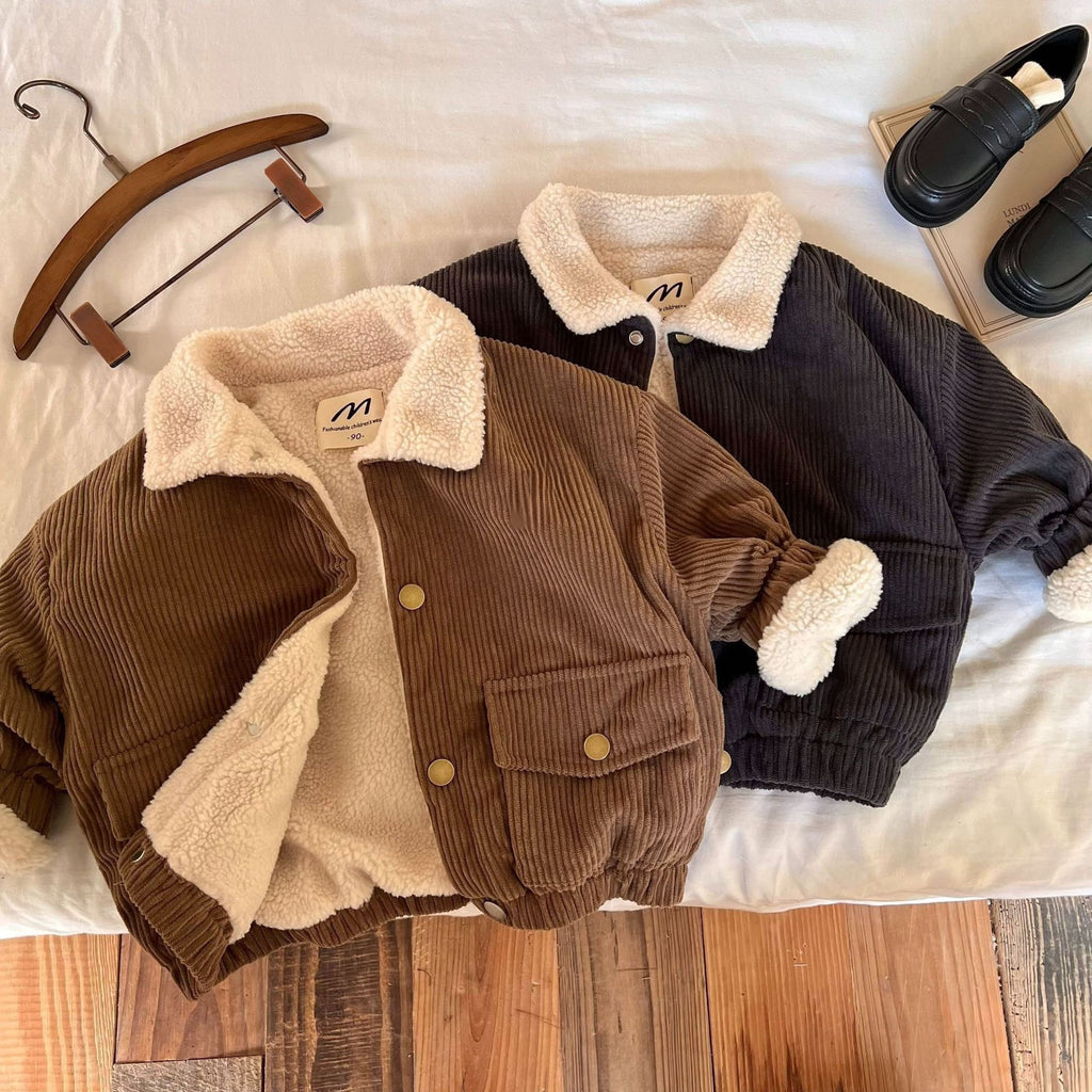 Chaqueta de cotelé con cuello para niños - foto 3