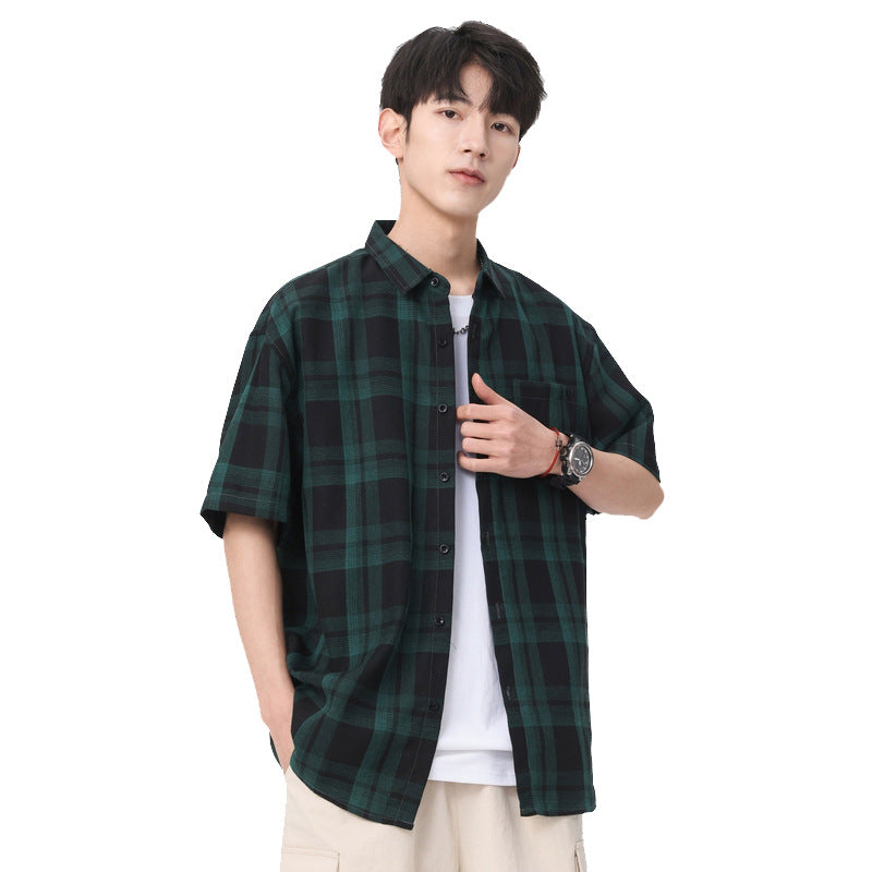 Camisa de verano manga corta estilo japonés para hombre - foto 4