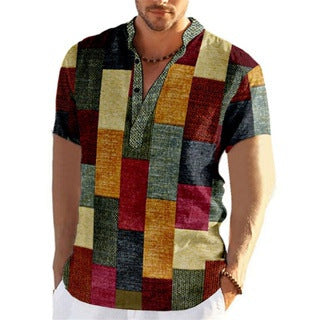 Breathable Manga Corta Camisa Verano-Estilo Blusa