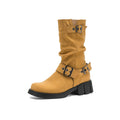 Botas texanas retro de caña media con plataforma - foto 3