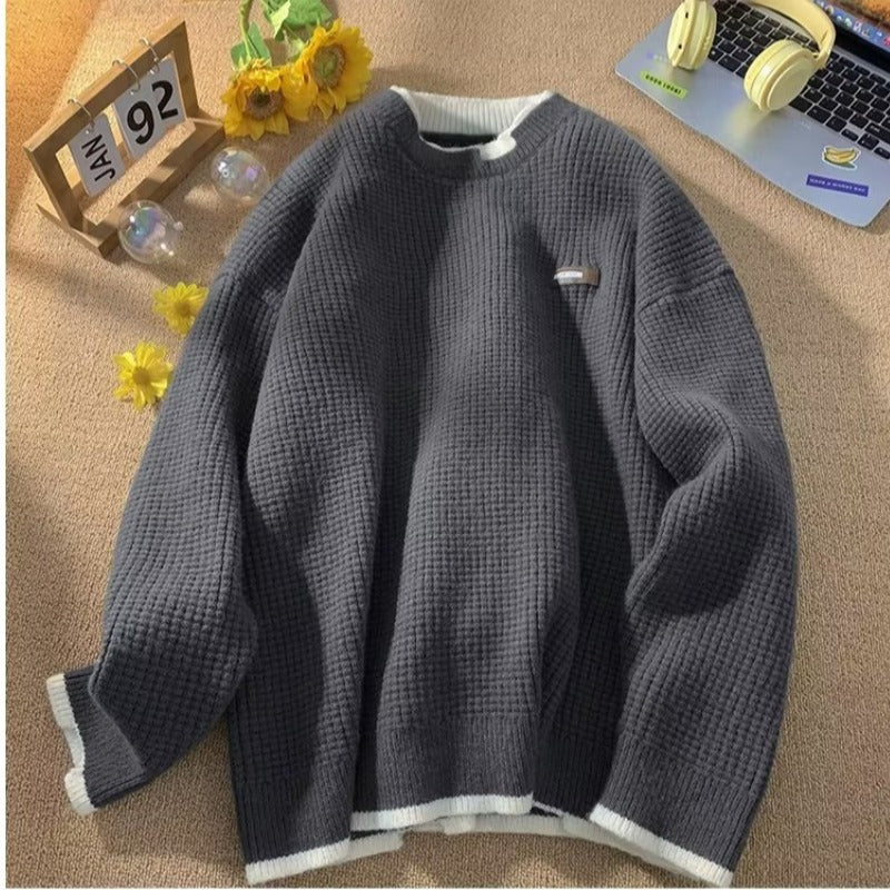 Retro High-grade Algodón Knitwear Base Sweater - foto 7