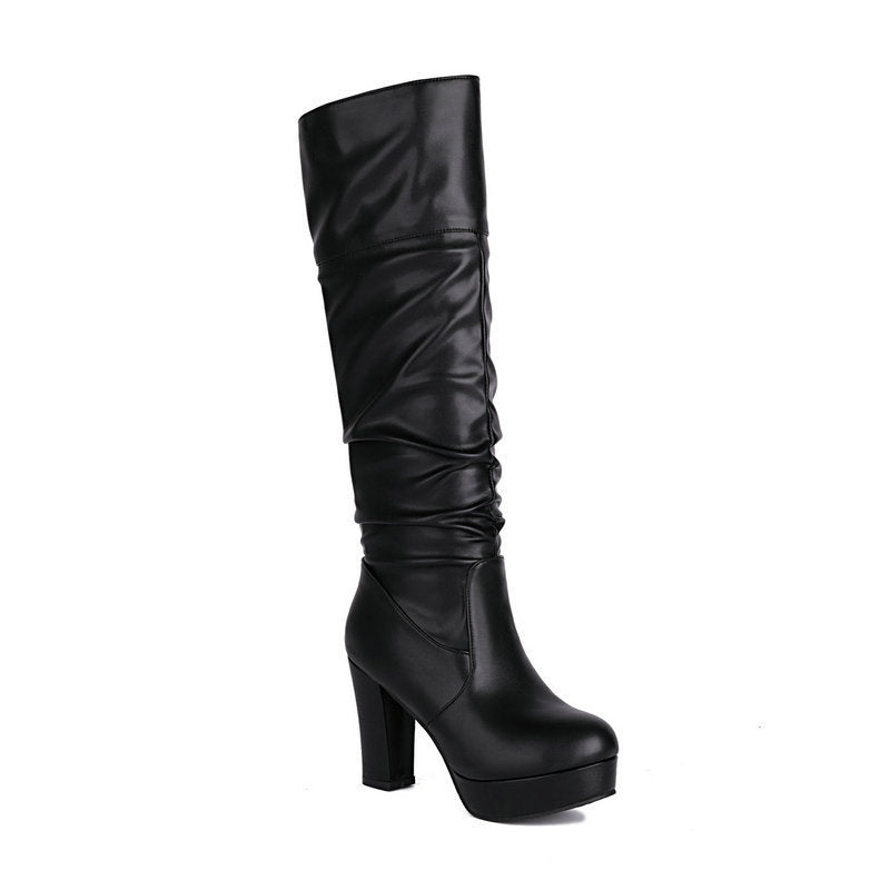 Impermeable Plataforma High-Top Riding Botas para Mujer - foto 6