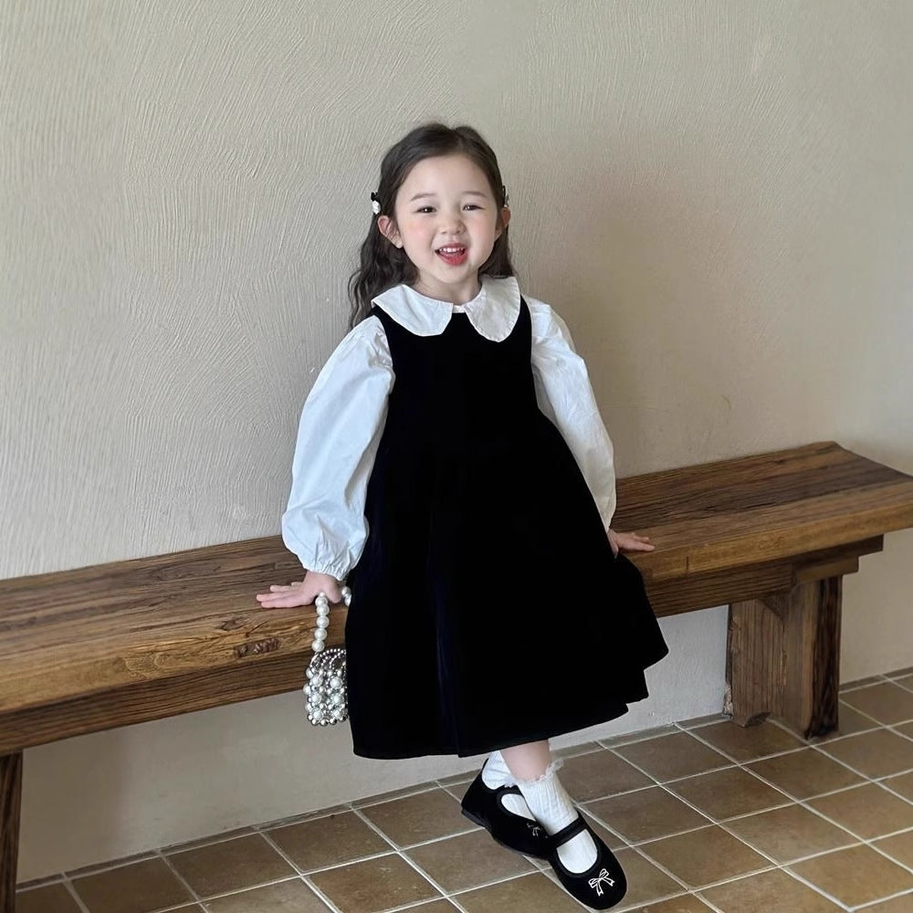 Niños's Muñeca-collar Camisa y Black Chaleco Vestido Conjunto - foto 4