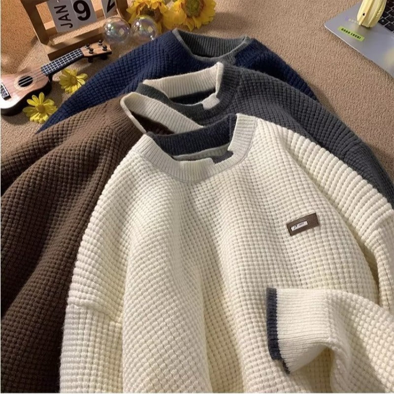 Retro High-grade Algodón Knitwear Base Sweater - foto 8