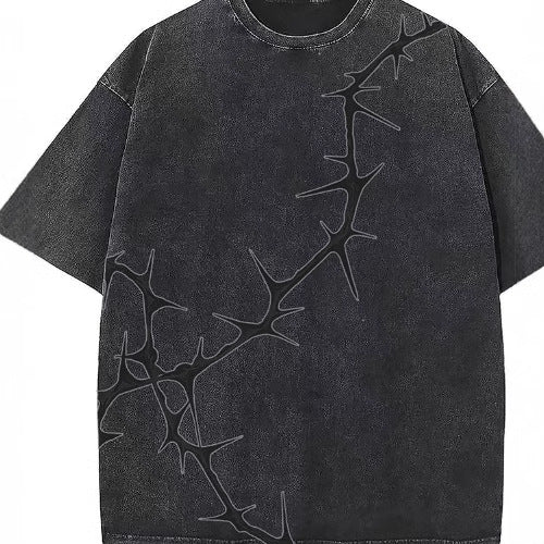 Polera estampada grafiti de rayos