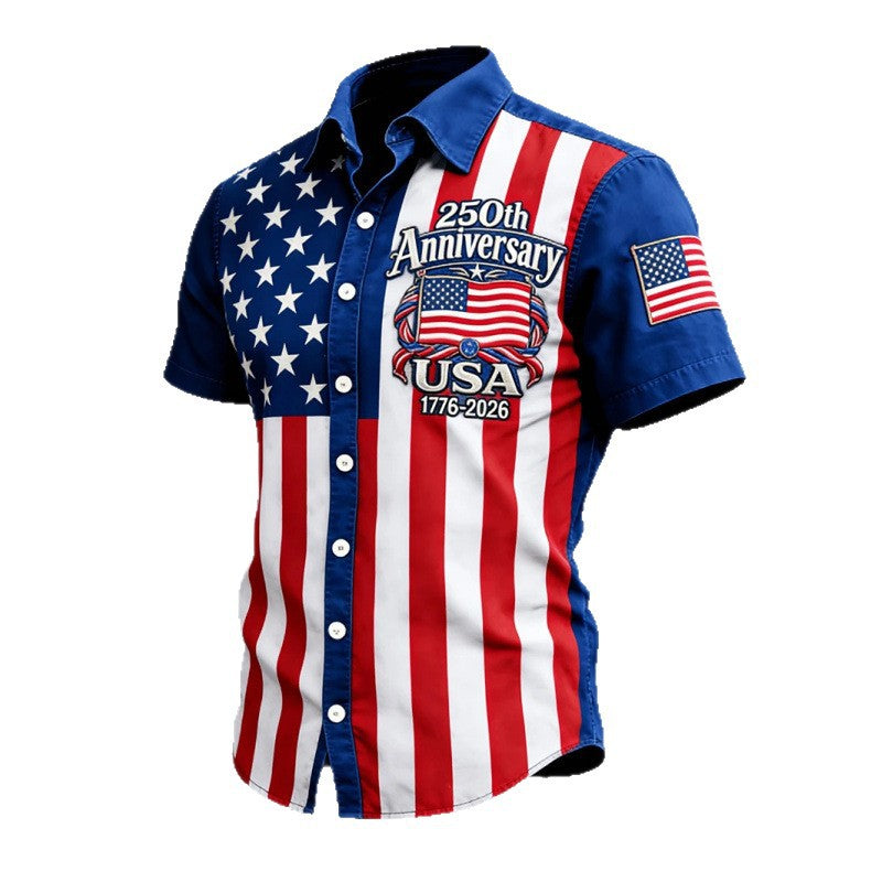 Polera manga corta holgada de hombre con estampado 3D - foto 8