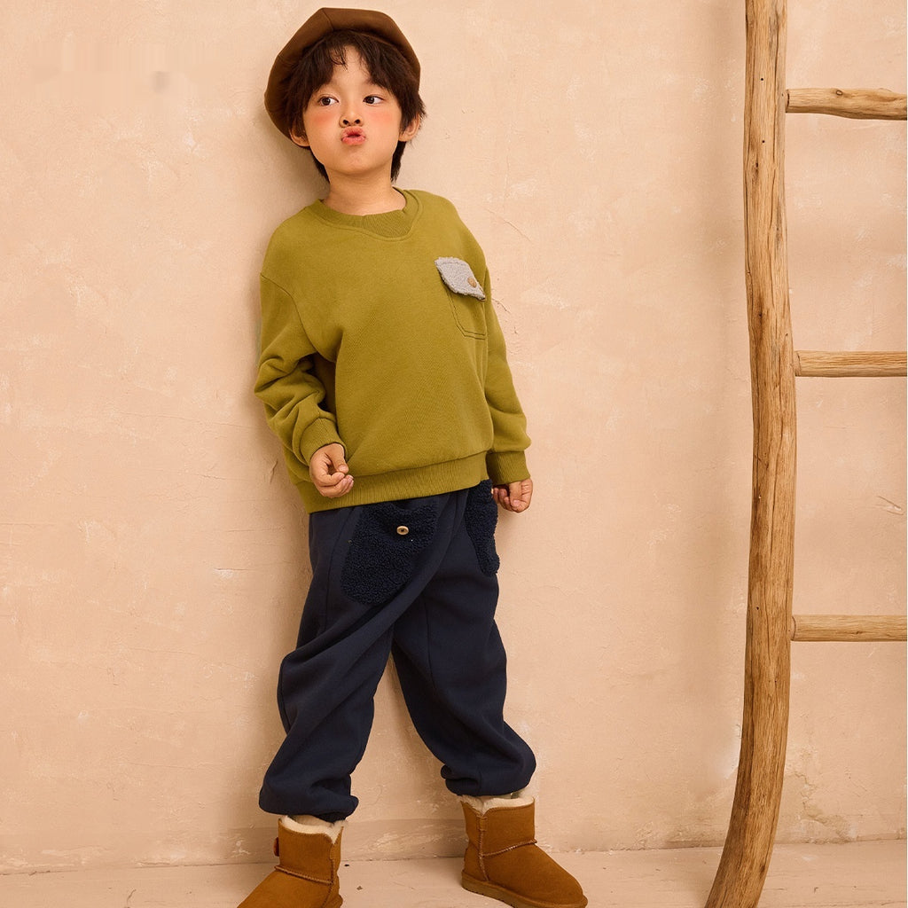 Niño y Niña Forro Polar Hoodies y Nuevo Invierno Baby Sweatpants - foto 6