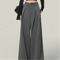 Suelto Draped Casual y Estilizado Pantalón