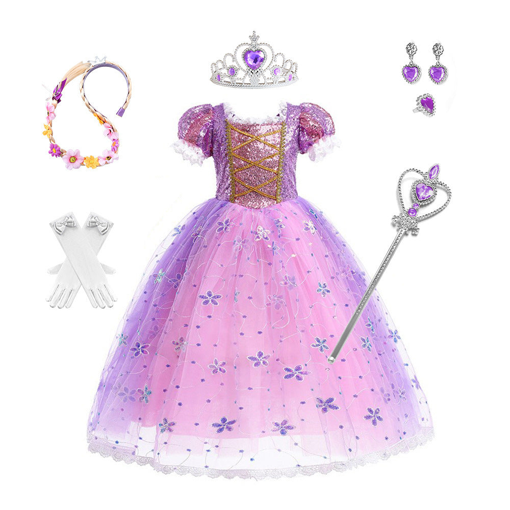 Niña Pequeña's Purple Tulle Vestido - foto 4