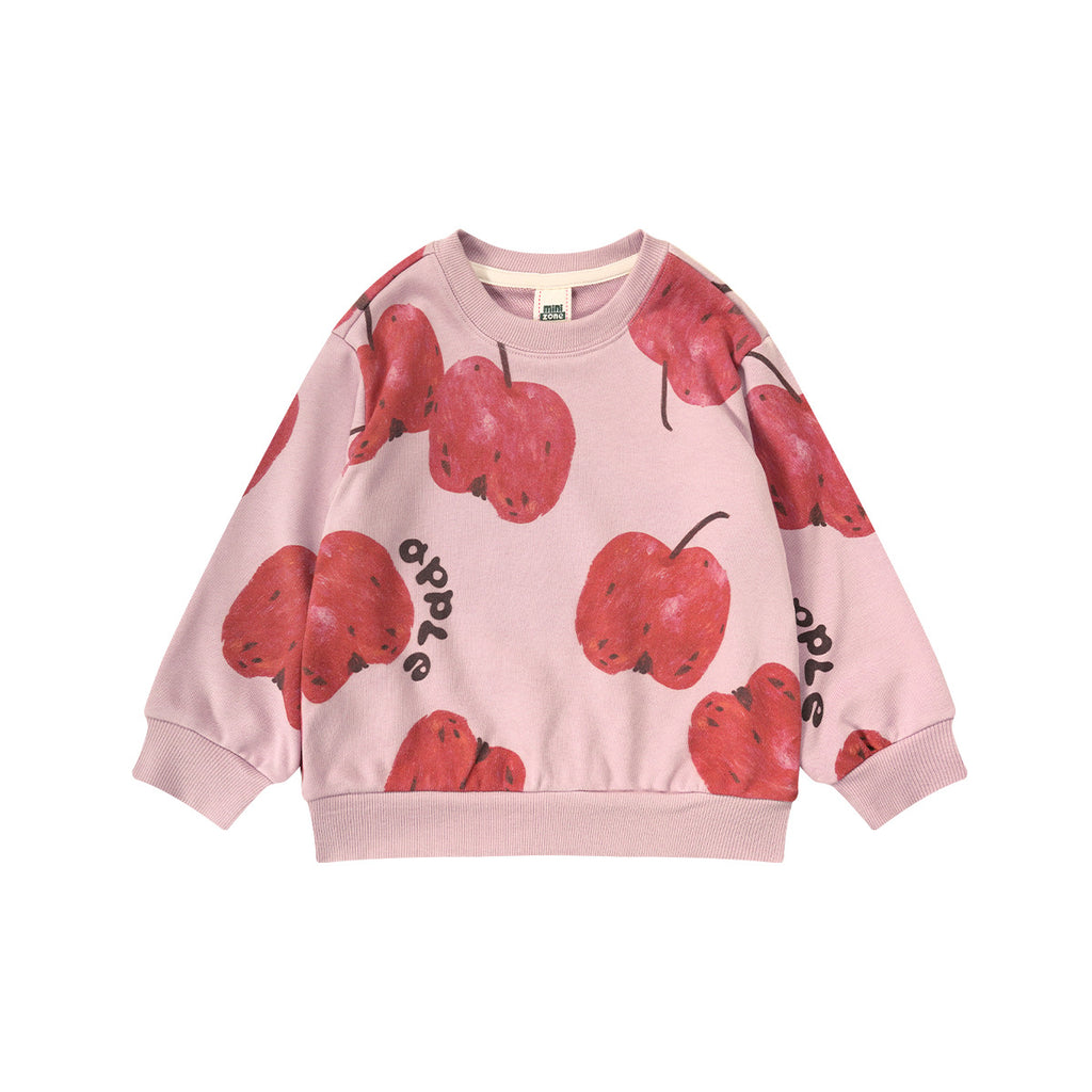Spring y Otoño Niña Sudadera con Ribbed Cuffs