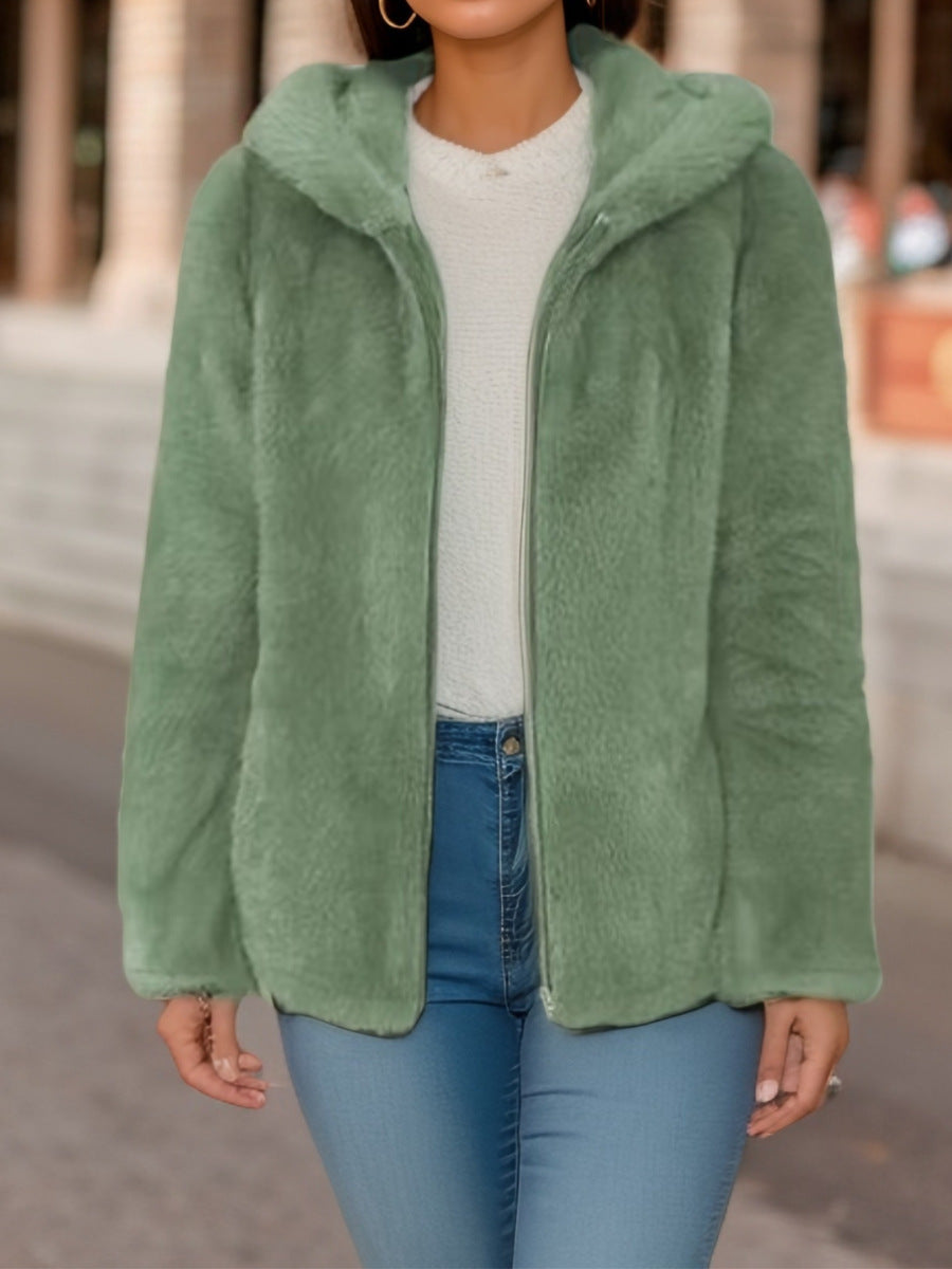 Chaqueta térmica de polar con gorro - foto 5