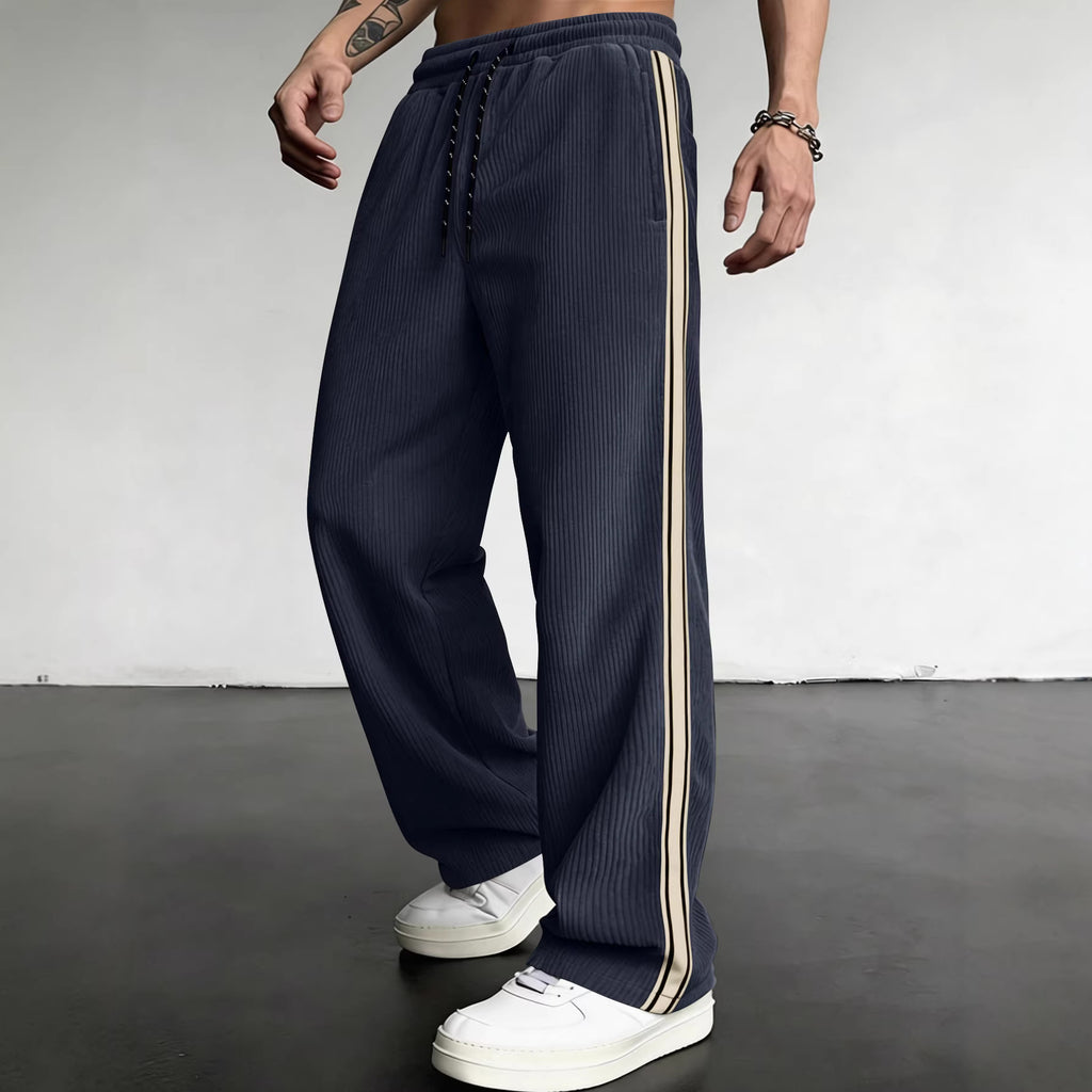 Breathable Drawstring-Cintura Ajuste Relajado Outdoor Casual Straight-leg Trousers - foto 3