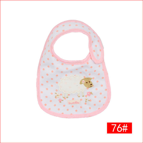 Babero de guagua estampado y bordado