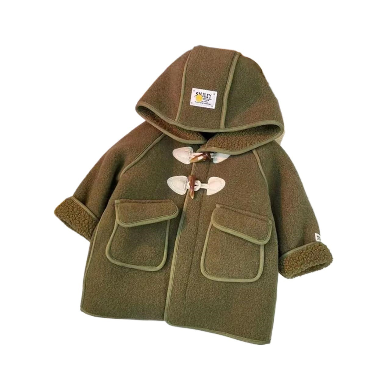 Invierno Forro Polar Manga Larga Hooded Peluche Abrigo - foto 5